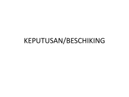 KEPUTUSAN/BESCHIKING
