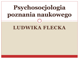 Psychosocjologia poznania naukowego