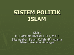 SISTEM POLITIK ISLAM
