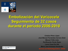 Embolización del varicocele. Seguimiento de 32 casos durante el