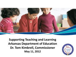 Dr. Kimbrell`s Presentation - Arkansas Association of Educational