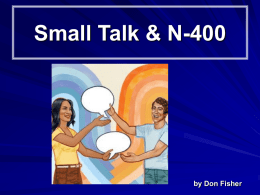 Small Talk & N-400 - US Citizenship Teachers