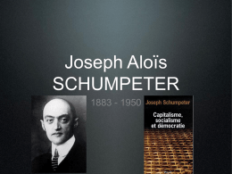 présentation : Schumpeter et le progrès technique