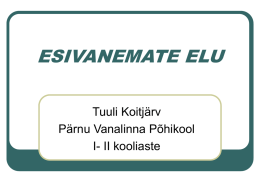 ESIVANEMATE ELU - Opetaja.edu.ee