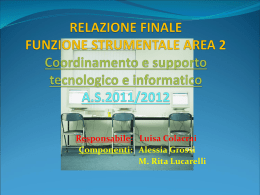 RELAZIONE FINALE FUNZIONE STRUMENTALE AREA 2