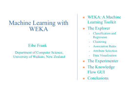 WEKA Explorer Presentation