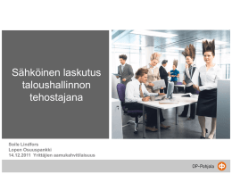 Soile Lindfors, Sähköinen laskutus taloushallinnon tehostajana