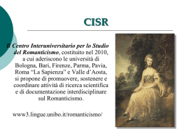 Presentazione CISR - Università di Bologna