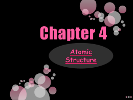 Chapter 4: Atomic Structure