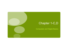 Chapter 1C,D