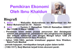 14b. PEMIKIRAN EKONOMI ISLAM (IBNU KHALDUN)