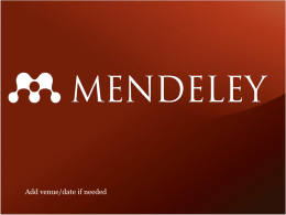Τι είναι το Mendeley - Mendeley Desktop
