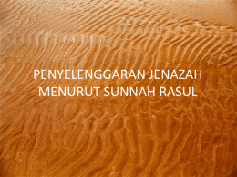 penyelenggaran jenazah menurut sunnah rasul