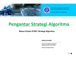 Pengantar Strategi Algoritma