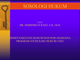 SOSOLOGI HUKUM-1 - STIE Mandala Jember