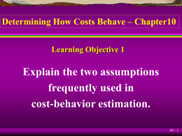 Cost Behaviour(10)