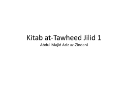 Kitab at-Tawheed Abdul Majid Aziz az