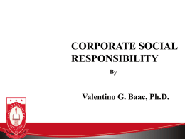 CSR by Dr. Valentino Baac