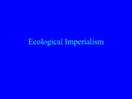 Ecological Imperialism - San Ramon Valley High School