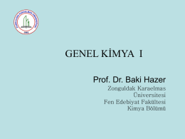 Genel Kimya I Zku09  - Zonguldak Karaelmas Ünversitesi