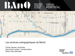 Les archives cartographiques de BAnQ (Florian Daveau)
