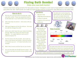 Bath bomb worksheets