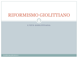 RIFORMISMO GIOLITTIANO