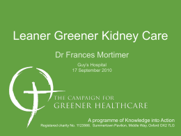 Green Kidney Care - Renal Association