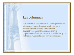 HISTORIA DEL ARTE Las columnas