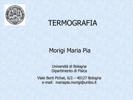 Termografia - Università di Bologna