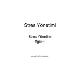 Stres Yönetimi - Egitimcininadresi.com