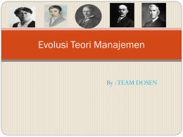 bab 2 Teori Evolusi Manajemen team