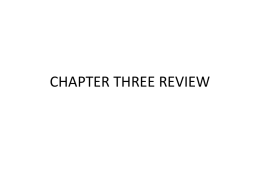 CHAPTER THREE REVIEW