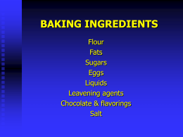 baking ingredients - Lord Selkirk School Division