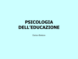 psicologia dell`educazione - EDUCAZIONE E INSEGNAMENTO