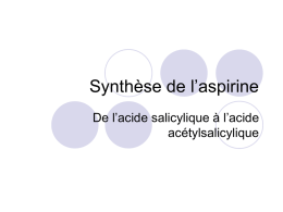 Synthèse de l`aspirine