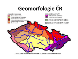 Geomorfologie ČR