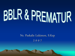 BBLR dan Prematur