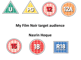 Film Noir target audience