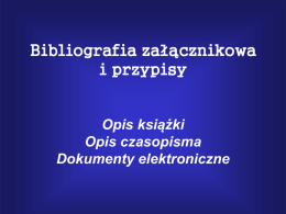 Bibliografia - prezentacja PowerPoint