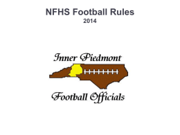 NFHS Football Rules 2013 NFHS Rule Book Updated 7-14