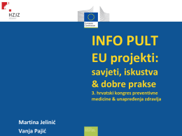 Info pult „Budućnost projekata Europske unije u području