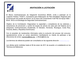 Invitaciones a licitacion. - Banco Centroamericano de Integración