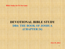 B13 BD4 Joshua 24 Devotional
