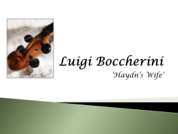 Luigi Boccherini Powerpoint