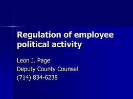 Regulation of employee political activity