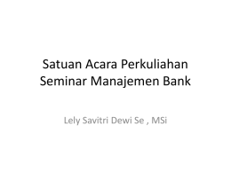 Seminar Manajemen Bank