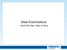 Phases of a Risk-Focused Examination
