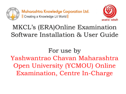 MKCL`s ERA Installer and User Guide