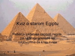 Kviz o starom Egiptu